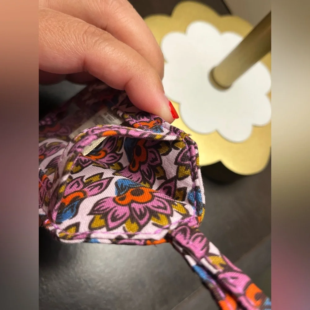 Vera Bradley Cotton Essential Luggage Tag Scaevola Fan NWOT - Picture 3 of 8